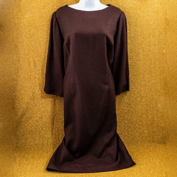 Michael Faircloth Dresses & Skirts - Michael Faircloth Brown Wool Dress